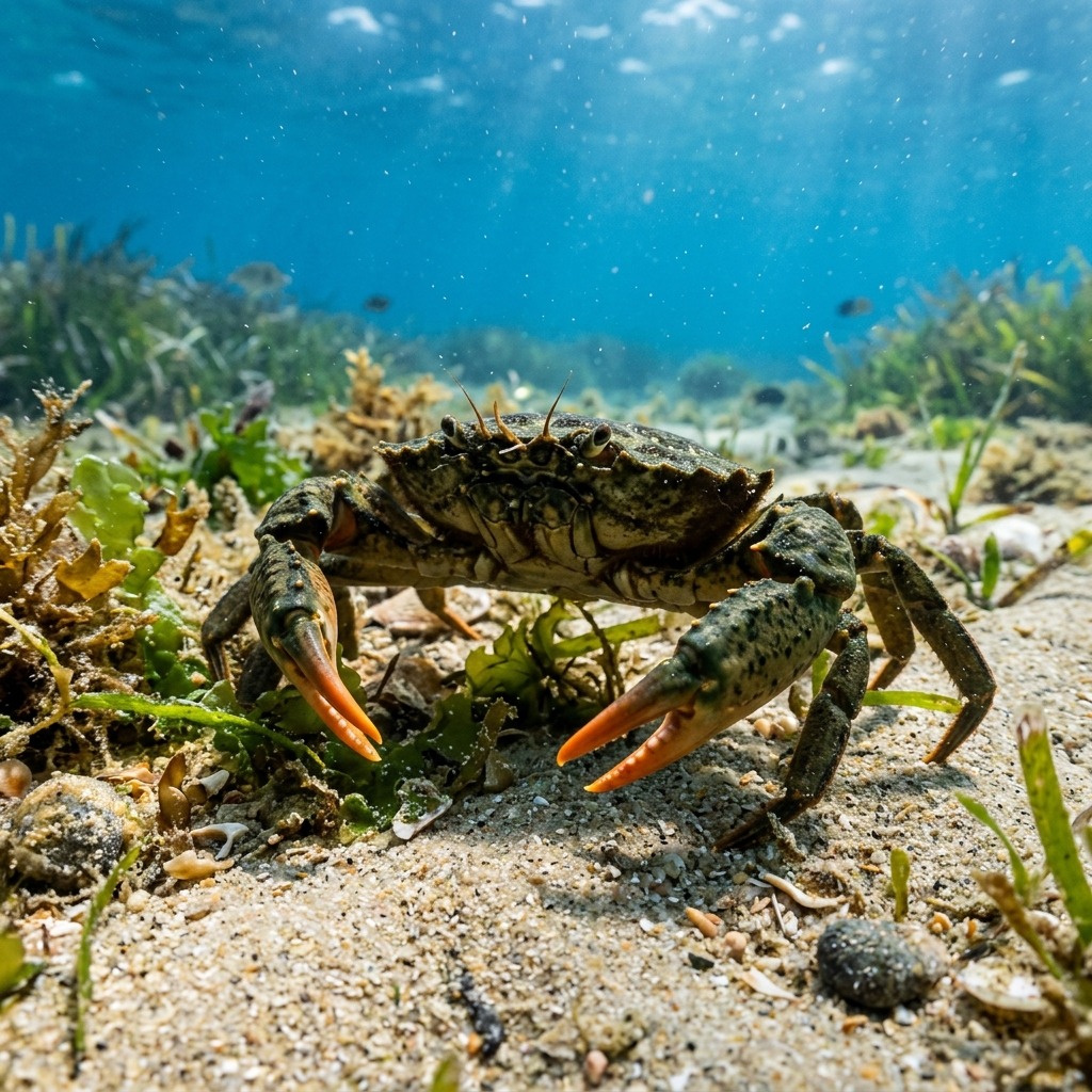 carcinus-mediterraneus-carcinus-aestuarii Sualtı Fotoğrafı