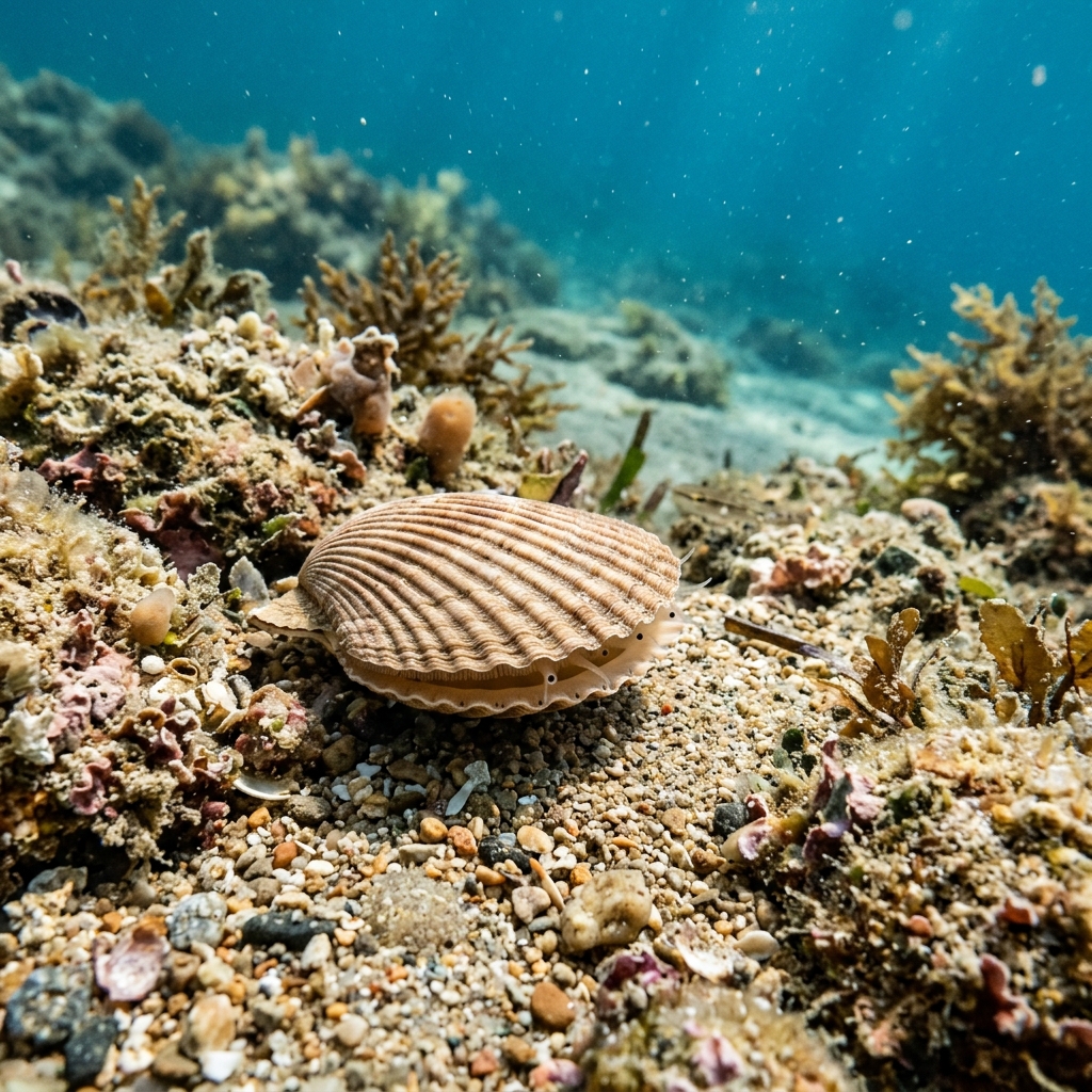 chlamys-clavata-chlamys-clavata Sualtı Fotoğrafı