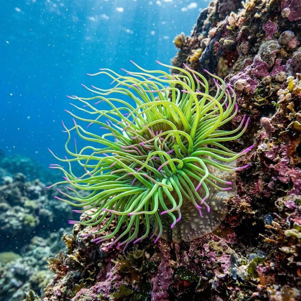 deniz-anemonu-anemonia-sulcata Sualtı Fotoğrafı