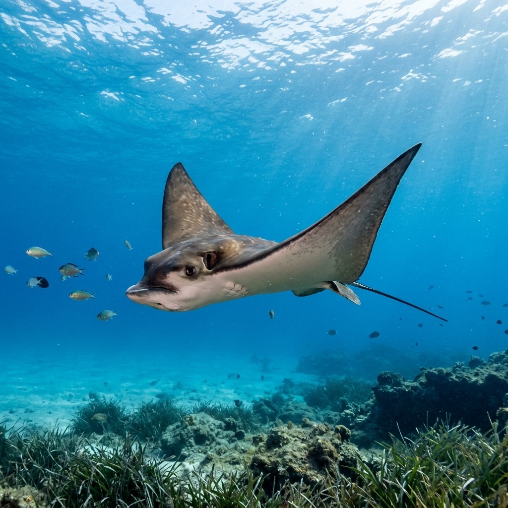 cucuna-baligi-myliobatis-aquila Sualtı Fotoğrafı