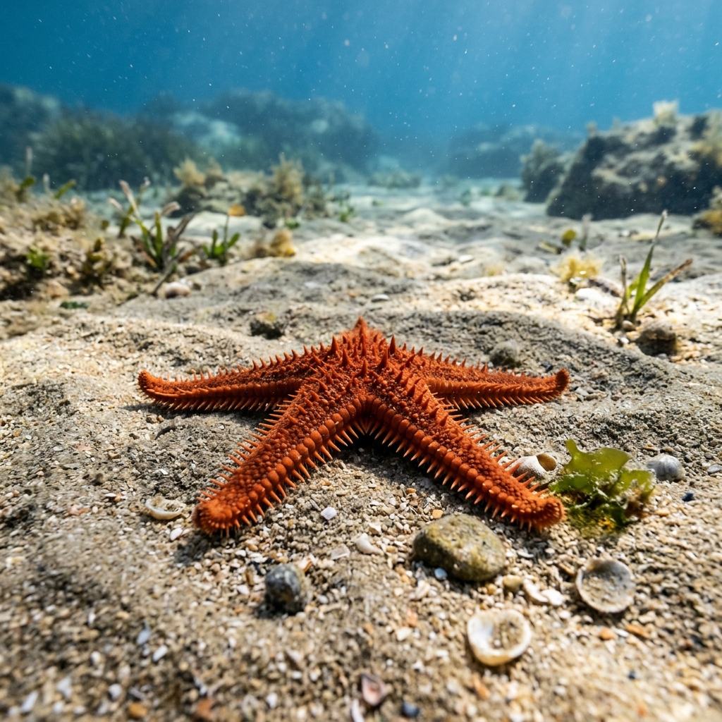 denizyildizi-ayakli-astropecten-aranciacus Sualtı Fotoğrafı