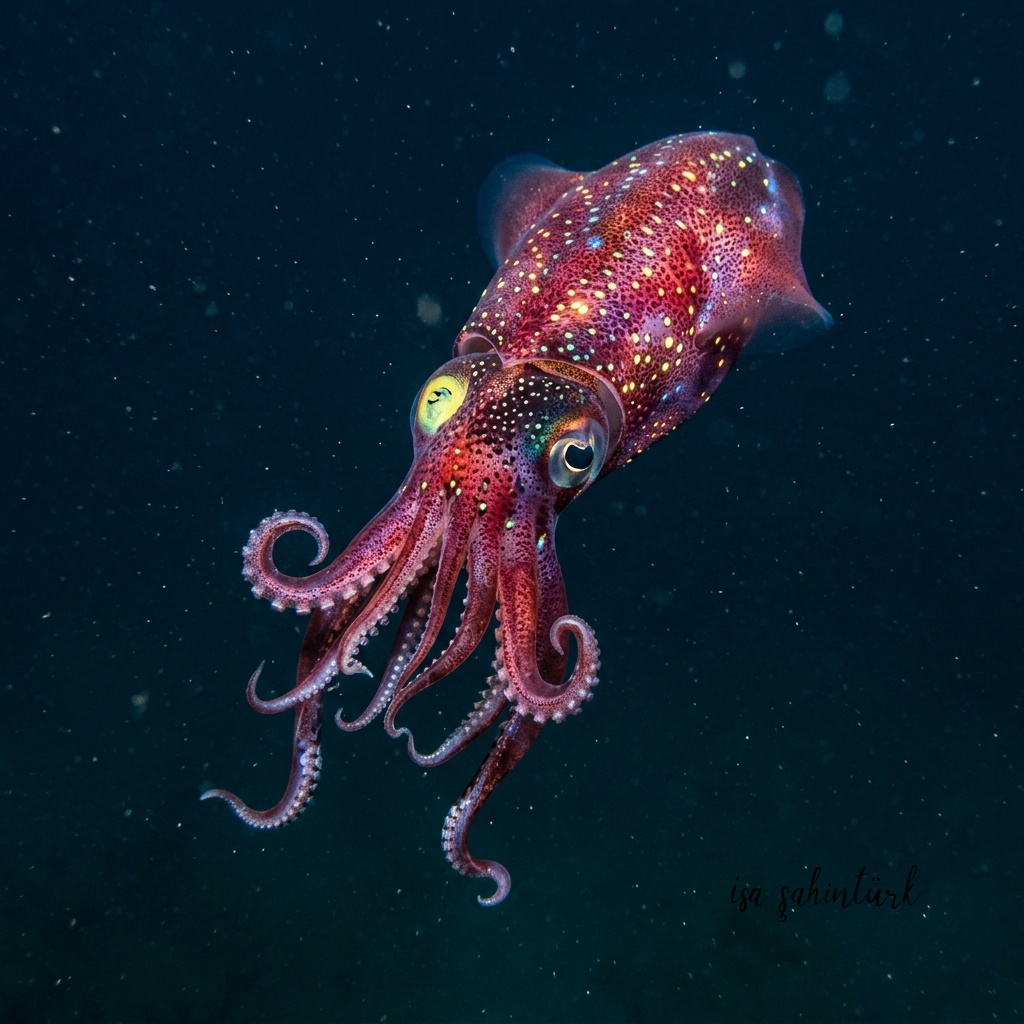 Histioteuthis Reversa - Reverse Jewell Squid (Histioteuthis reversa) Sualtı Fotoğrafı
