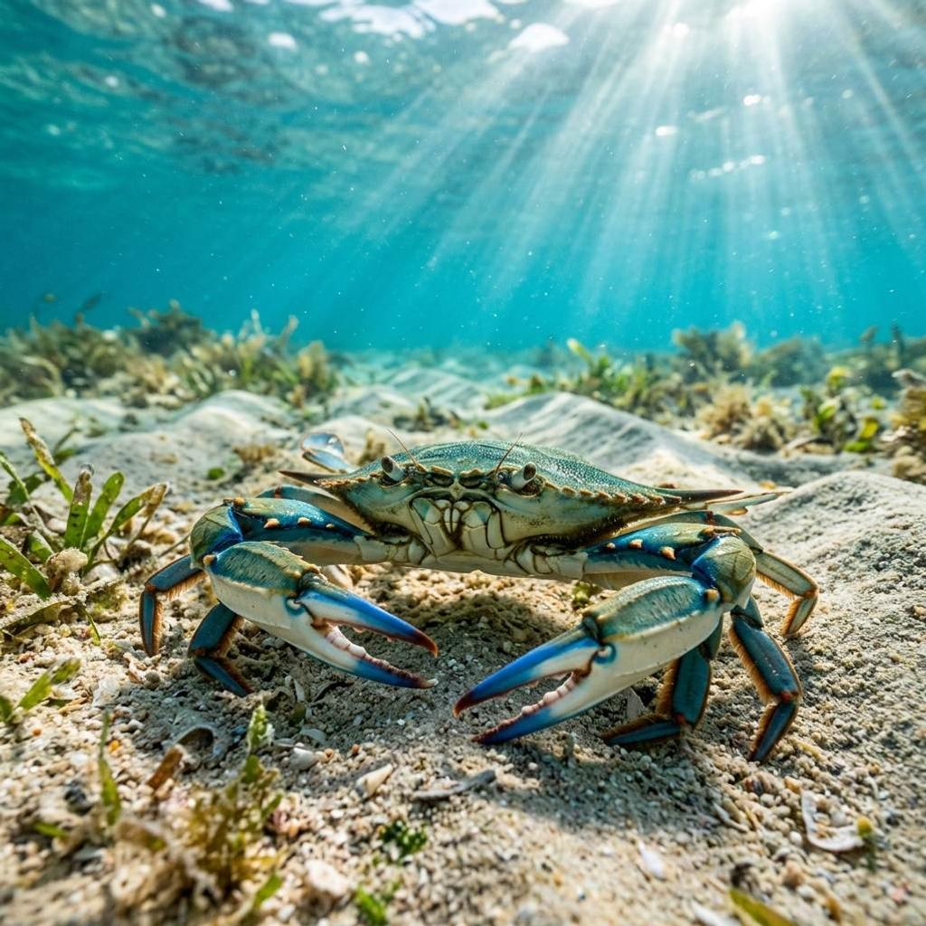 Mavi Yengeç Sualtı Fotoğrafı