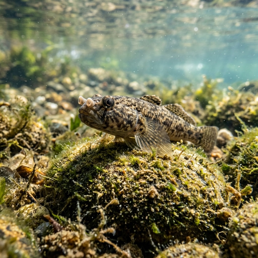 Tüp Burunlu Kaya Balığı (Proterorhinus marmoratus) Sualtı Fotoğrafı