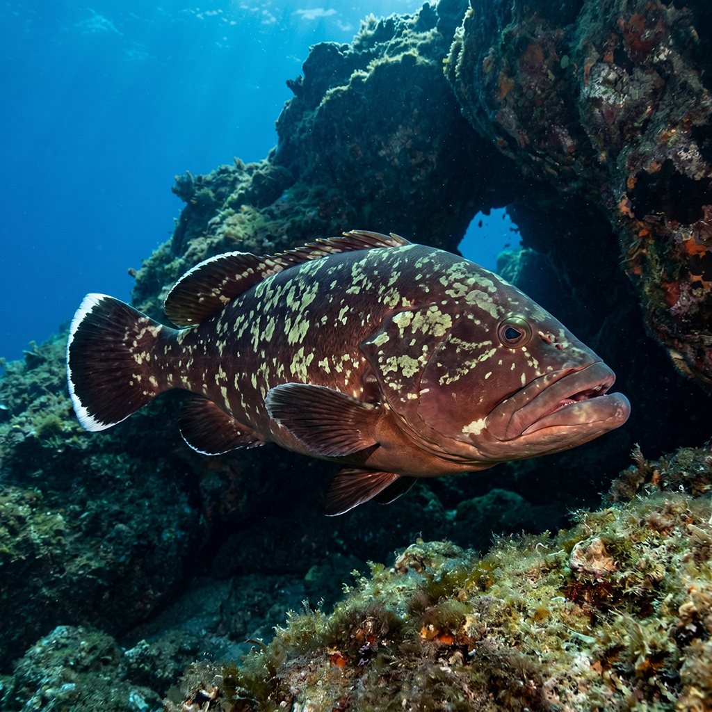sarihani-epinephelus-marginatus Sualtı Fotoğrafı