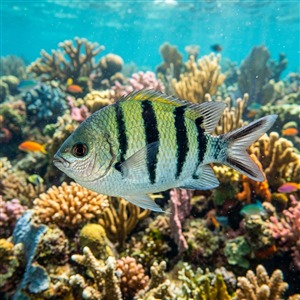 Başçavuş Balığı (Abudefduf saxatilis) Thumbnail