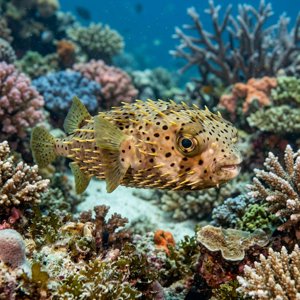 Cyclichthys Spilostylus - Spotbase Burrfish (Cyclichthys spilostylus) Thumbnail