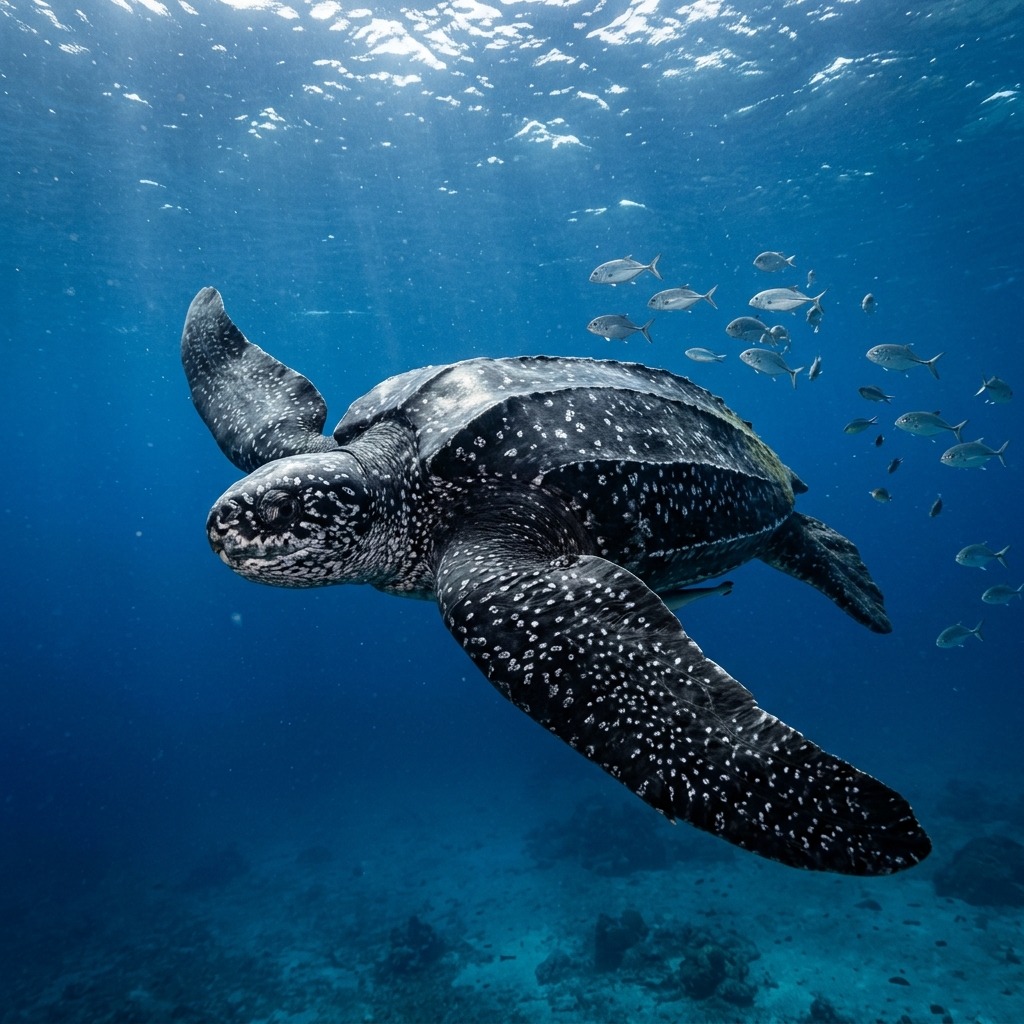 Deri-sırtlı Kaplumbağa - Leatherback Turtle (Dermochelys coriacea) Thumbnail